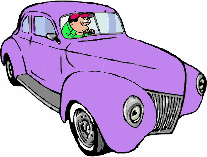 Purple Vintage Car