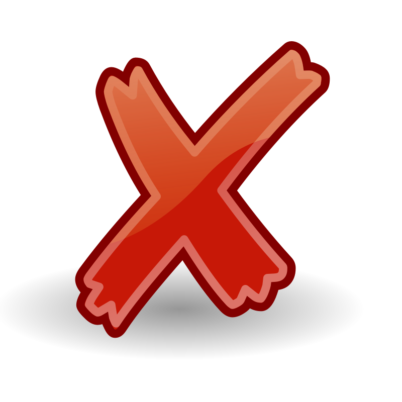 Tango style red failed icon