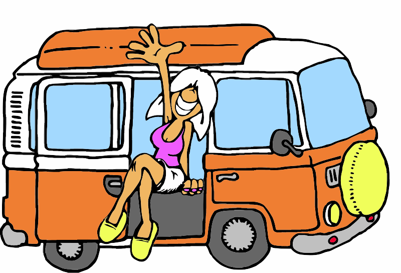 VW Camper Van - Openclipart