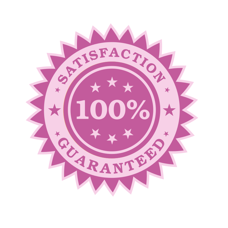 100% satisfaction guaranteed sticker decal