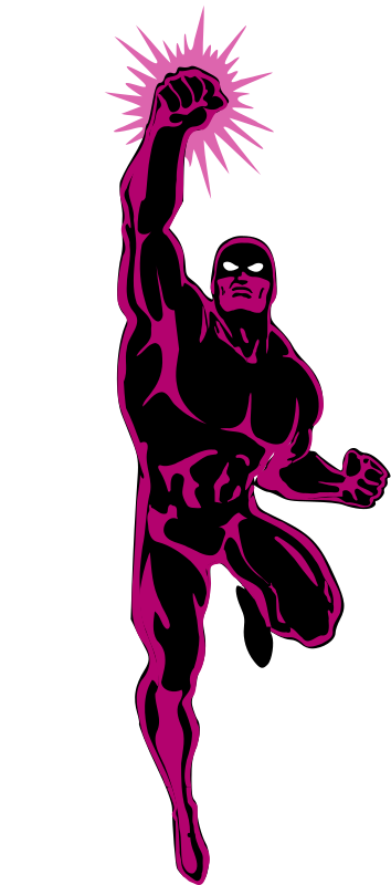 Purple superhero