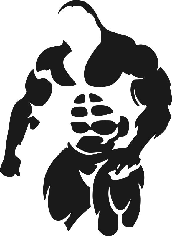 Faceless bodybuilder