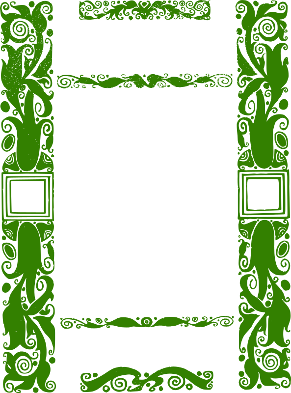 Stylish Green Vines Frame