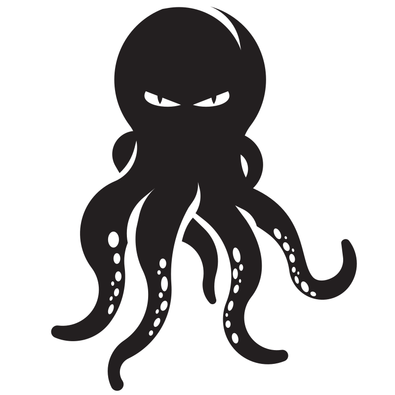 Download Octopus silhouette clip art graphics - Openclipart