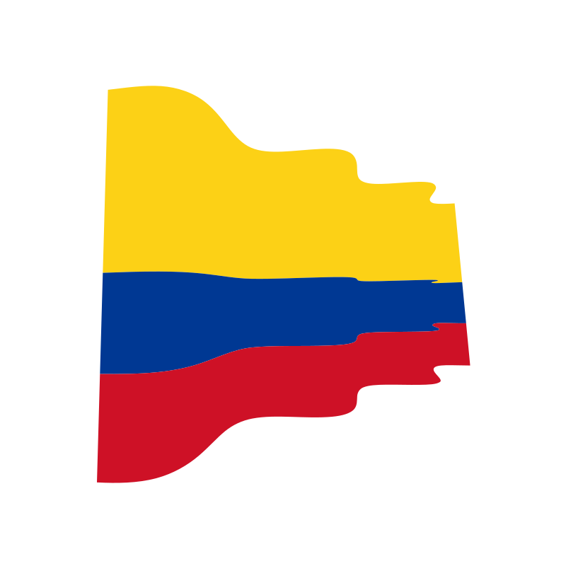 Waving flag of Colombia