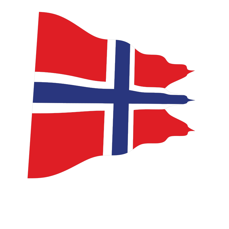 Norwegian flag waving