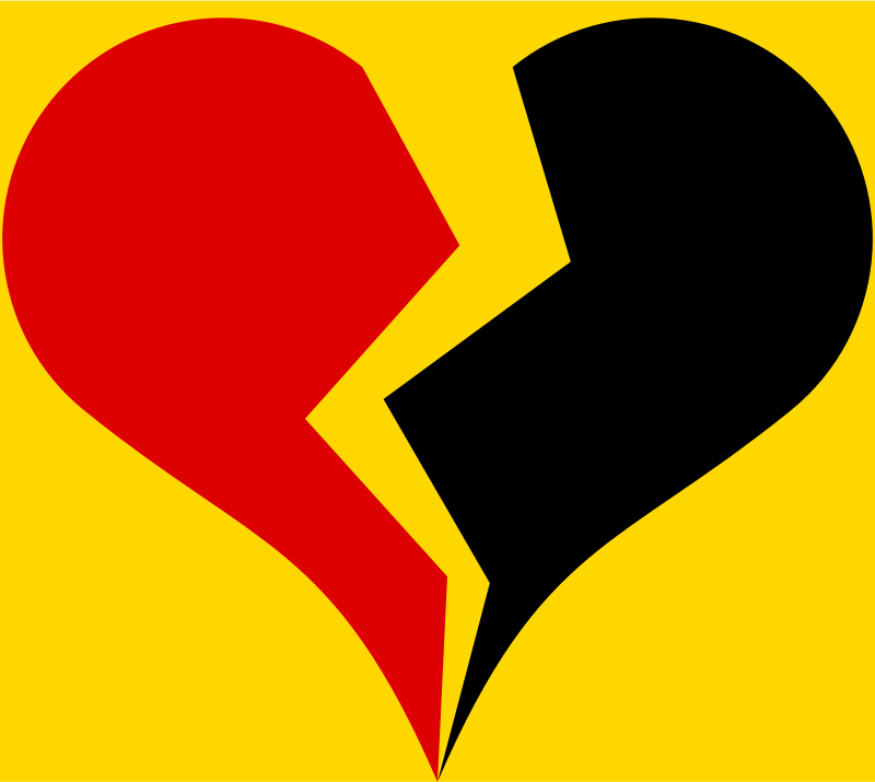 Broken Heart with German national colors