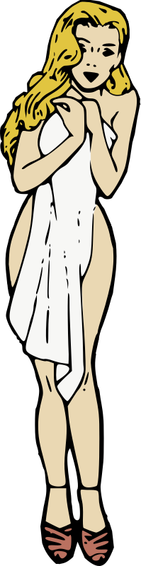 Woman in towel