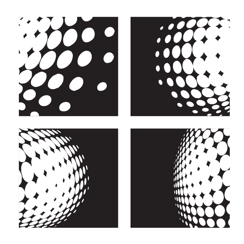 Black and white halftone patterns
