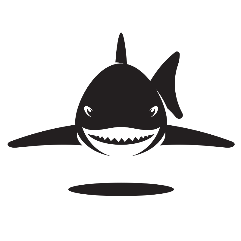 Silhouette of a shark