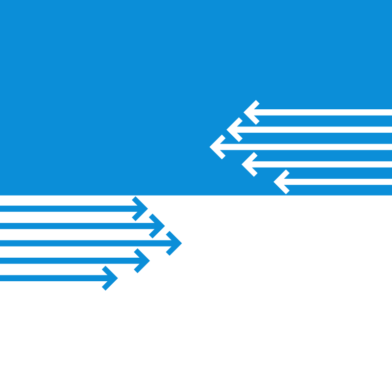 Blue and white arrows