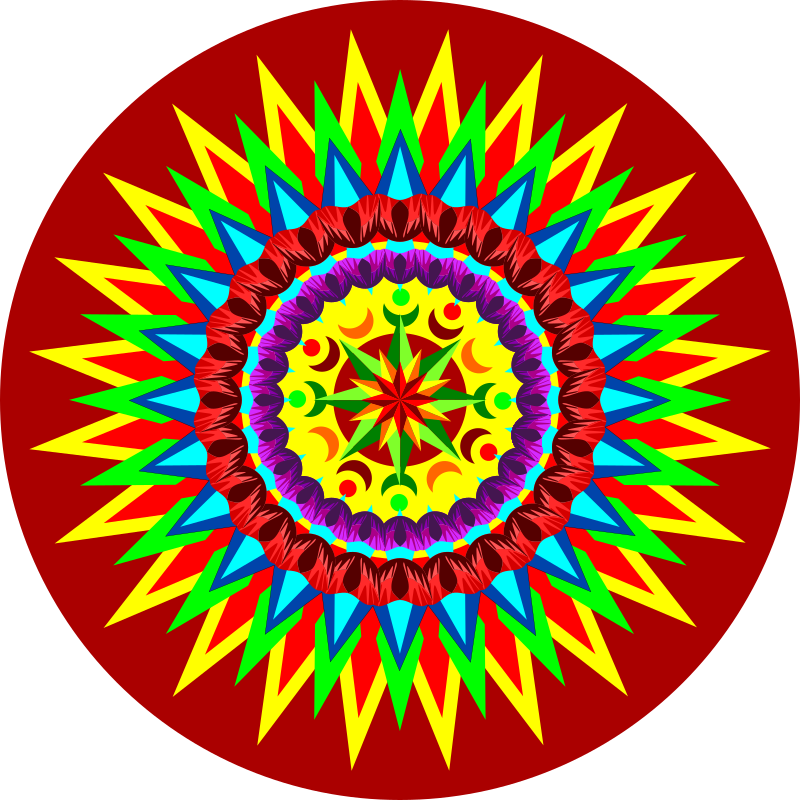 Oxcart wheel mandala