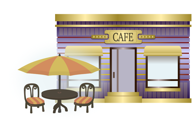 Cafe Building with Outdoor Seating