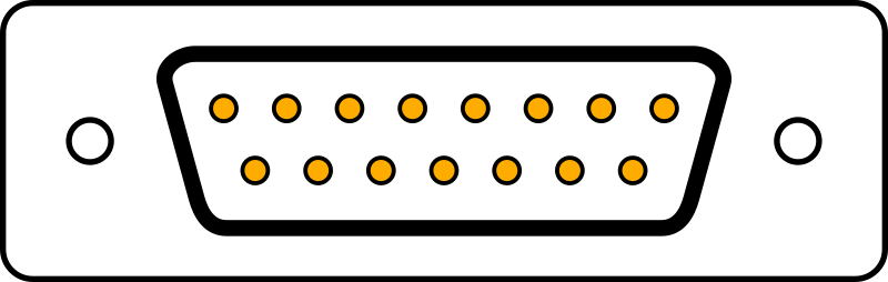 15-pin D-SUB male connector