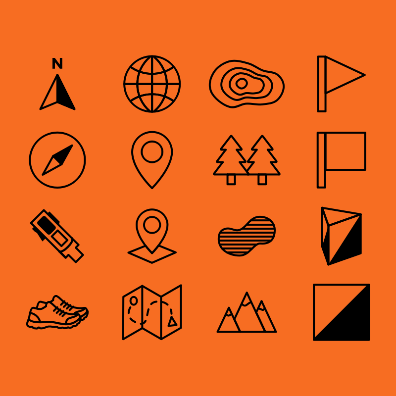 Orienteering Icons