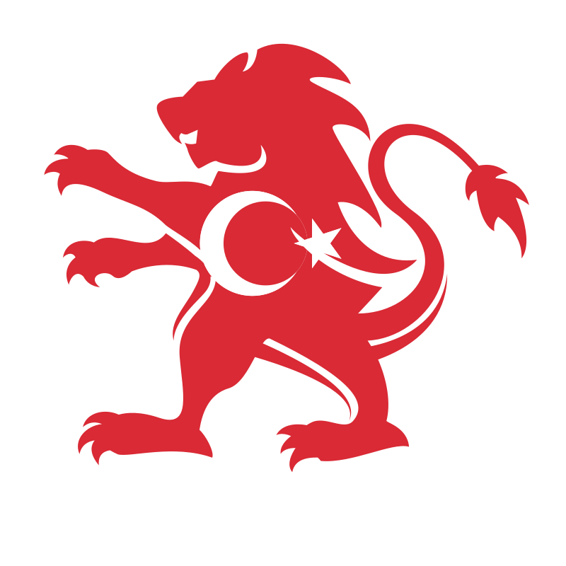 Turkish flag heraldic lion