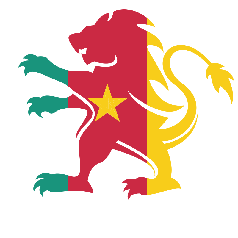 Cameroon flag heraldic lion