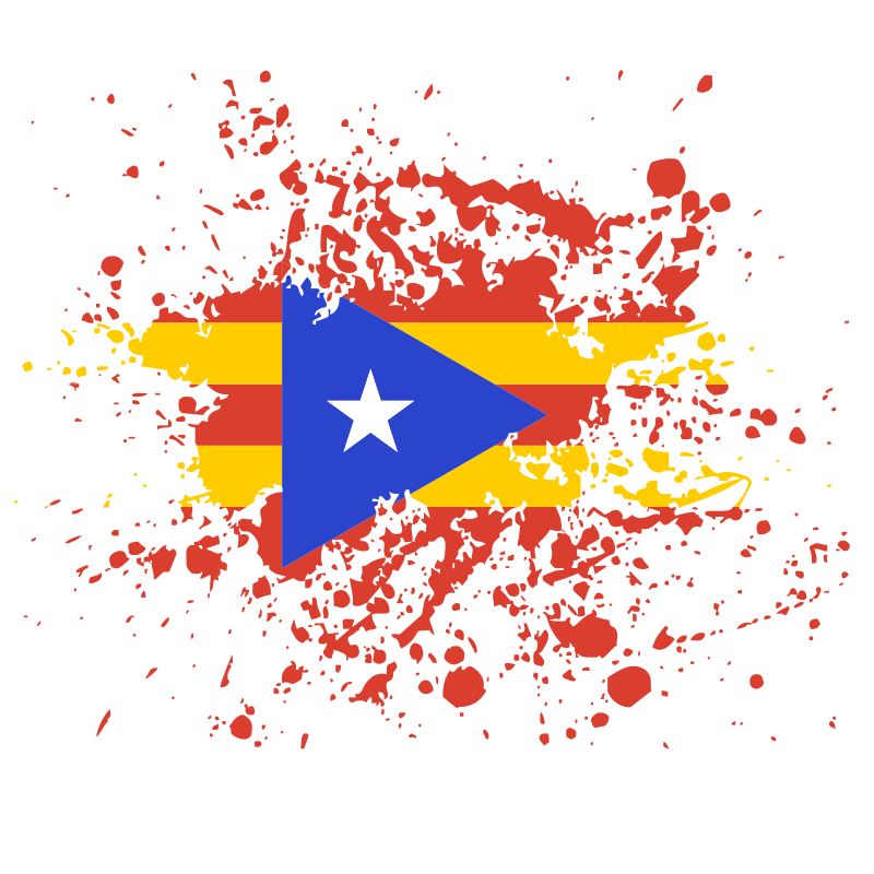 Blue Estelada Splatter Flag