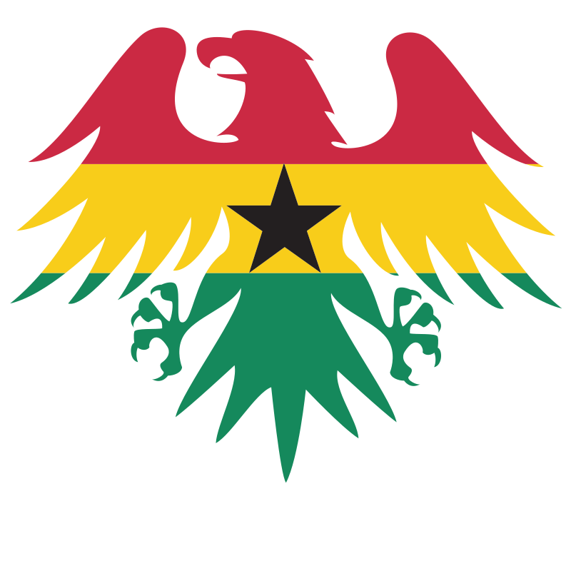 Ghana flag heraldic eagle