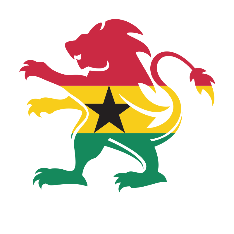 Ghana flag heraldic lion