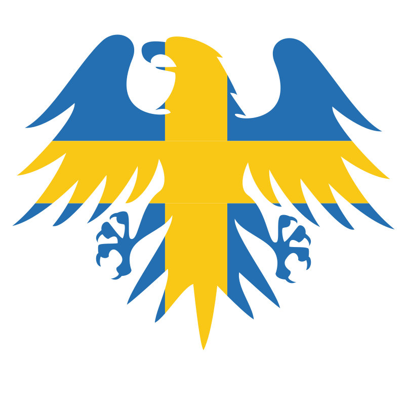 Swedish flag heraldic eagle