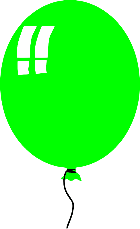 green balloon clip art