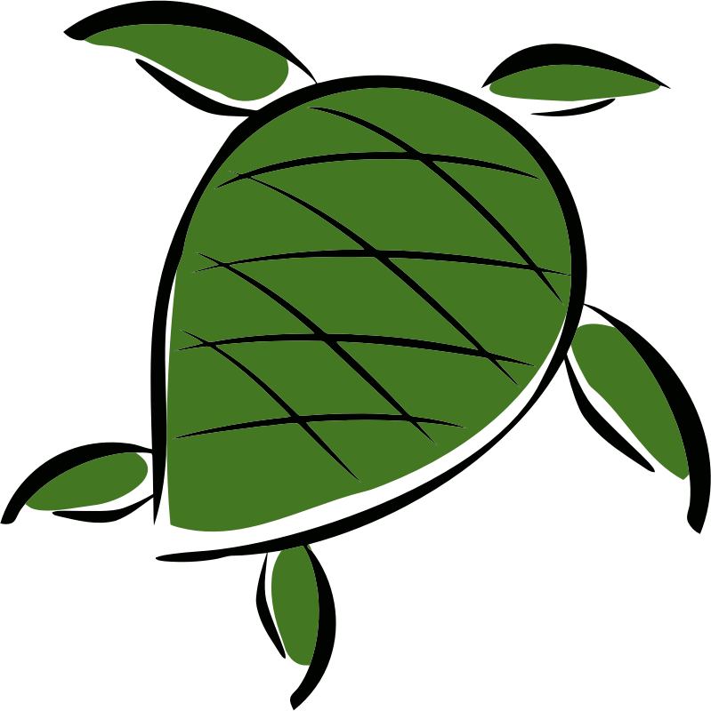 simple stylized sea turtle