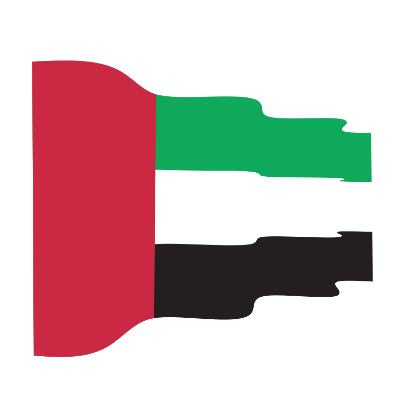 United Arab Emirates waving flag