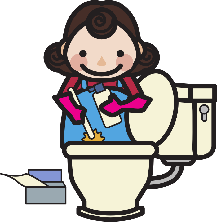 clean toilet clipart