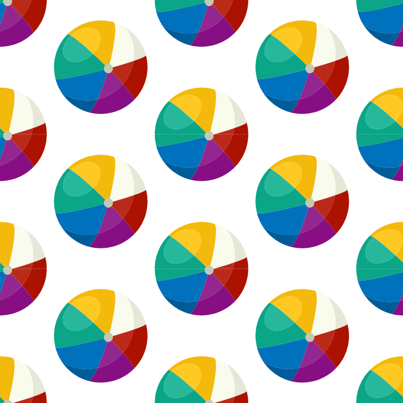 Seamless pattern beach balls