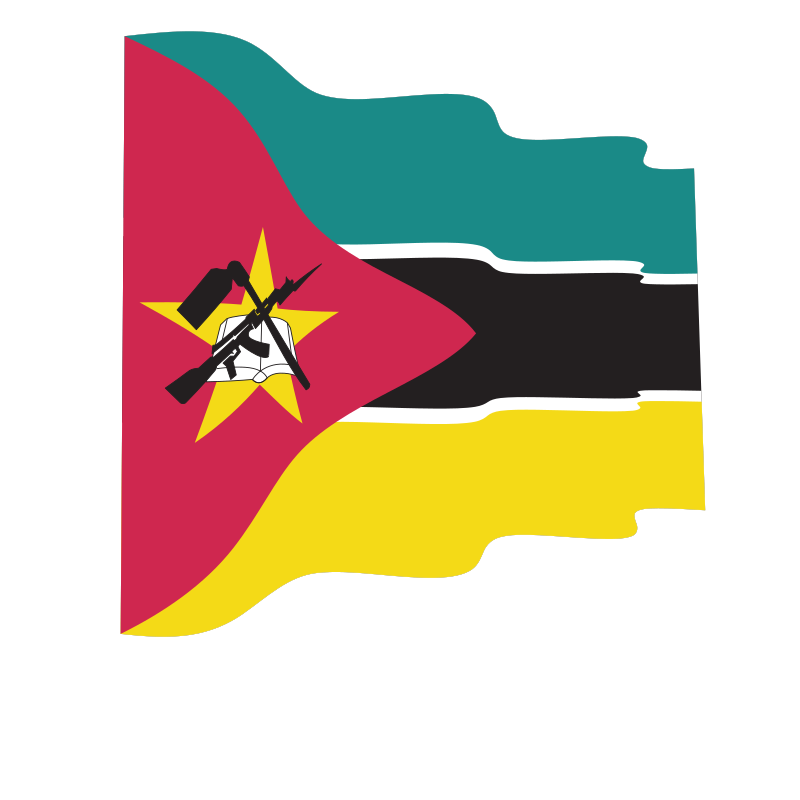Mozambique flag waving
