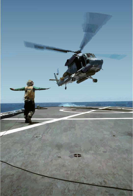 SH-2F America 243 lifts off USS O'Bannon