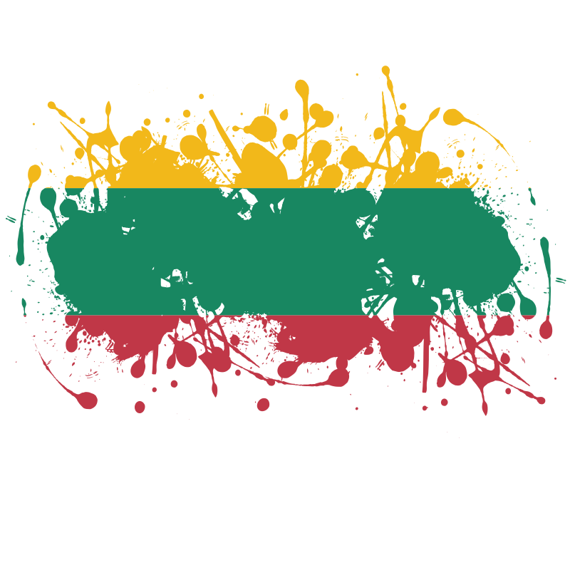 Lithuanian flag ink grunge