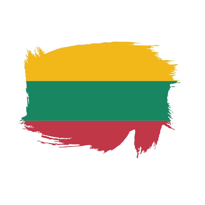 Lithuanian flag paint brush