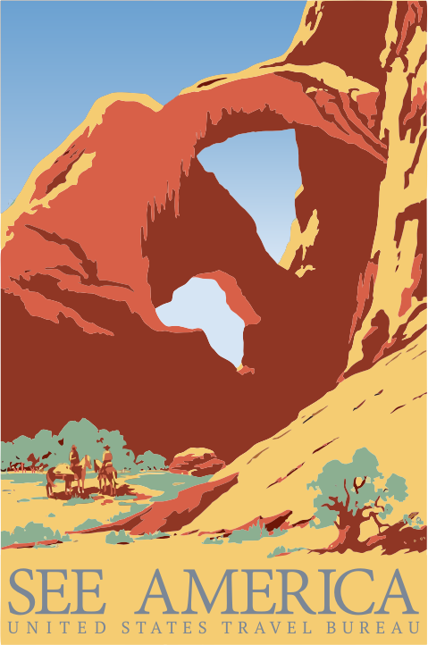 See America travel poster