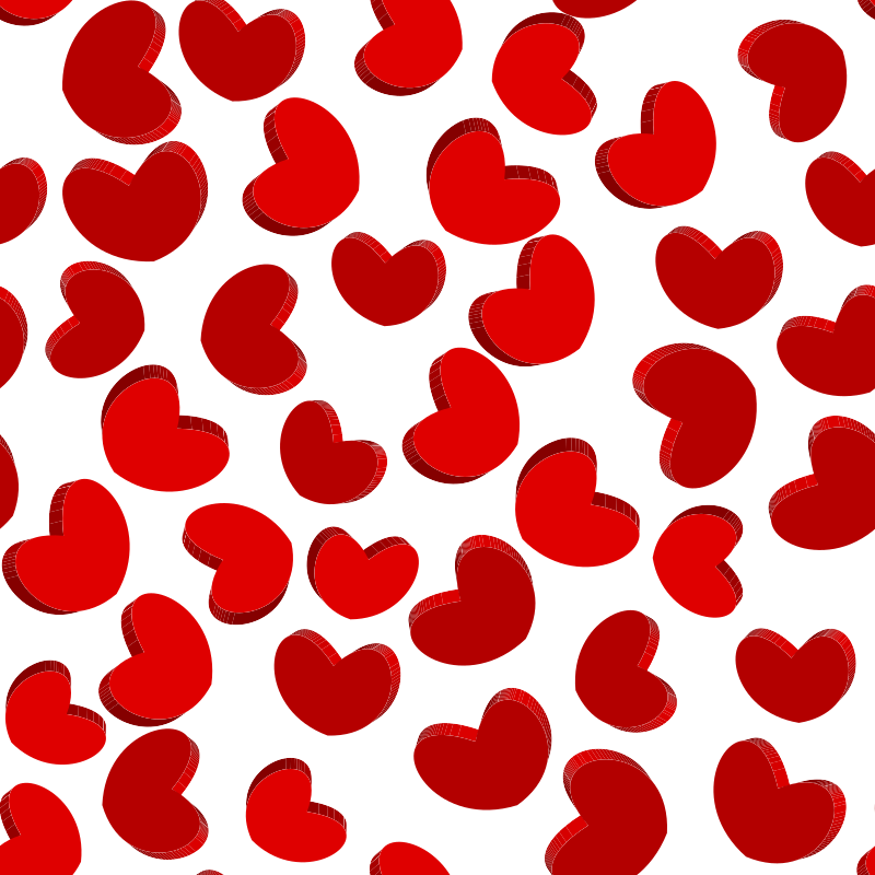 Red hearts seamless pattern