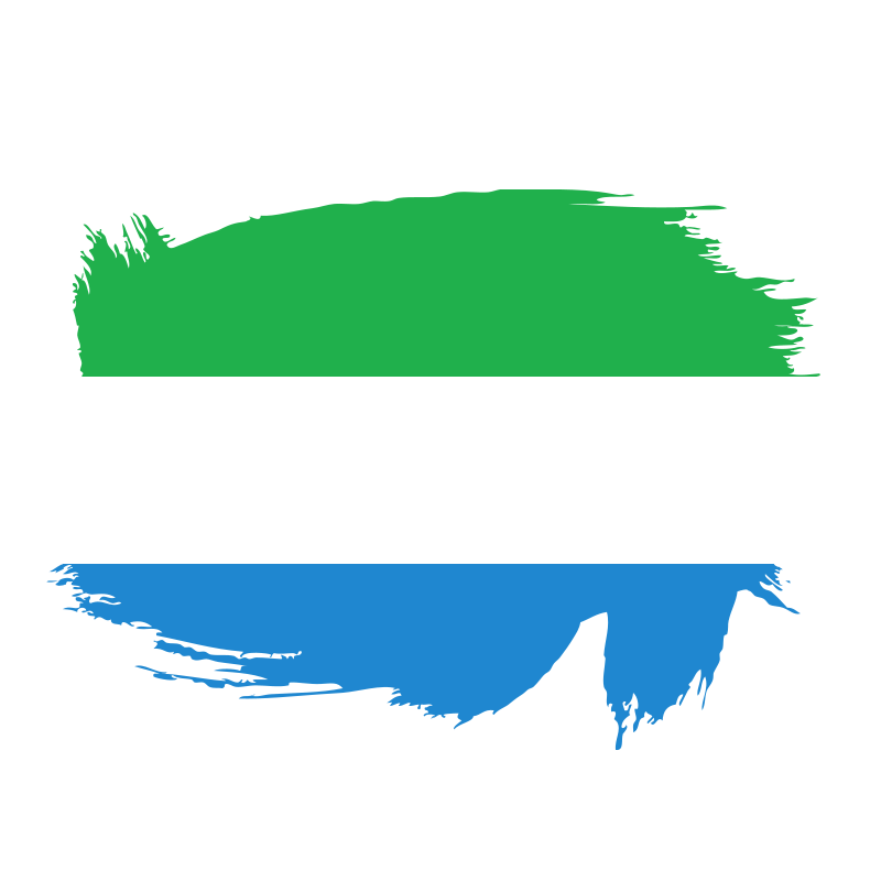 Sierra Leone flag brush stroke