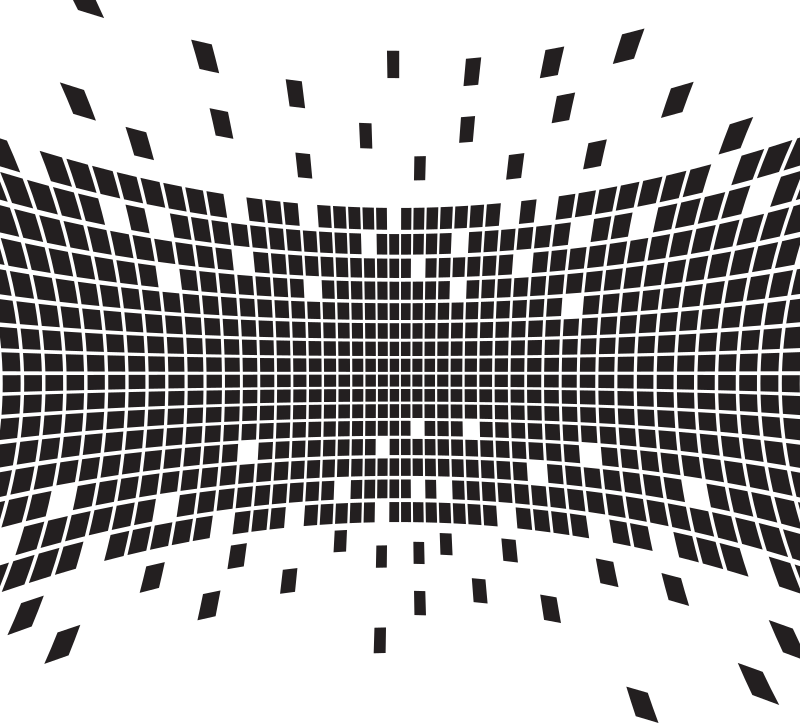 Bursting black tiles