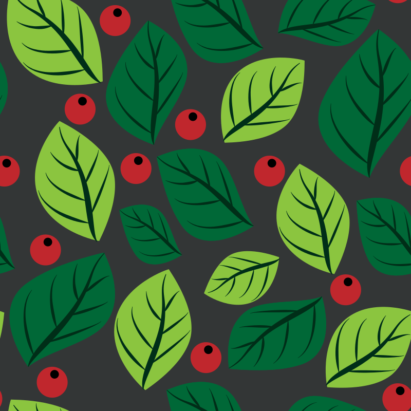 Green leaves seamless pattern