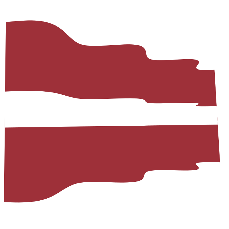 Waving flag of Latvia