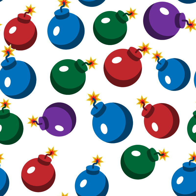 Christmas ornaments seamless pattern