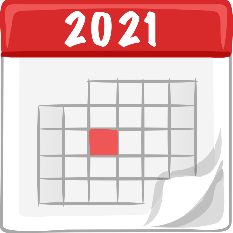 2021 Calendar - Openclipart