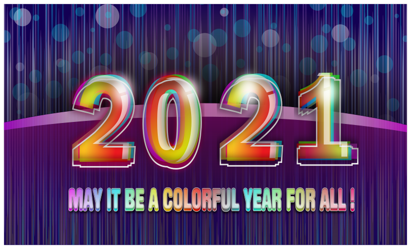 Happy 2021 Wish - Openclipart