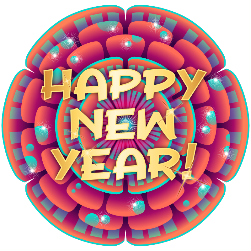 Happy New Year Button