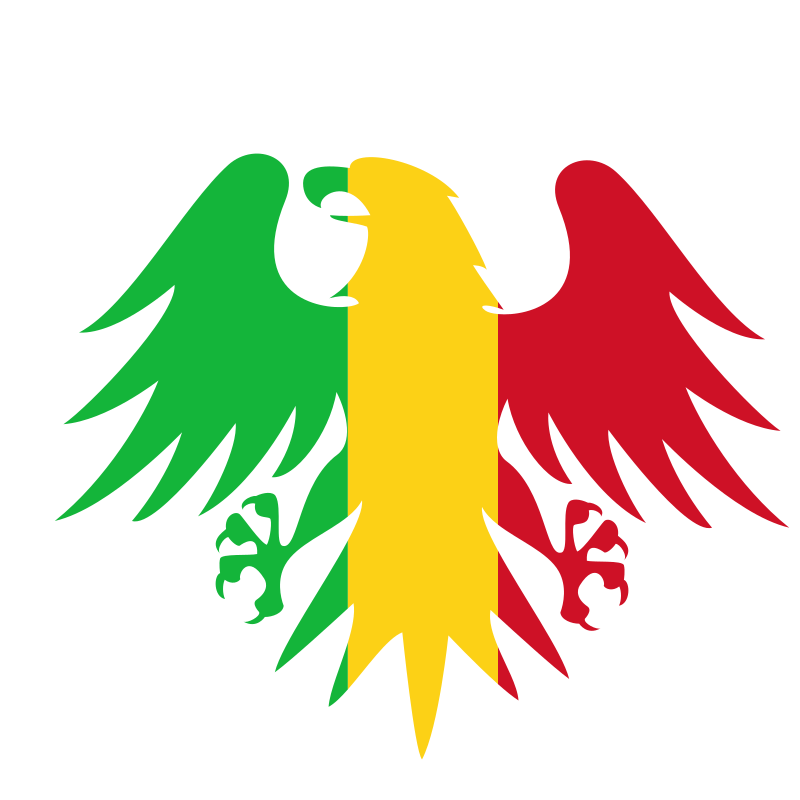 Heraldic symbol with flag of Mali