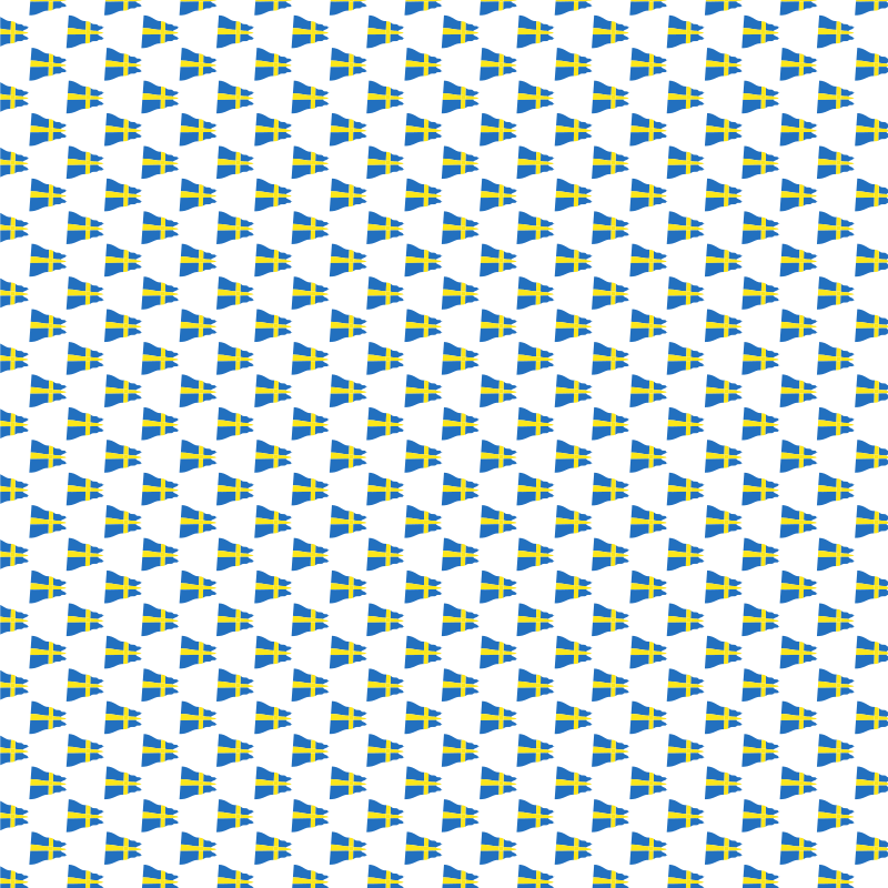 Background with Swedish flags