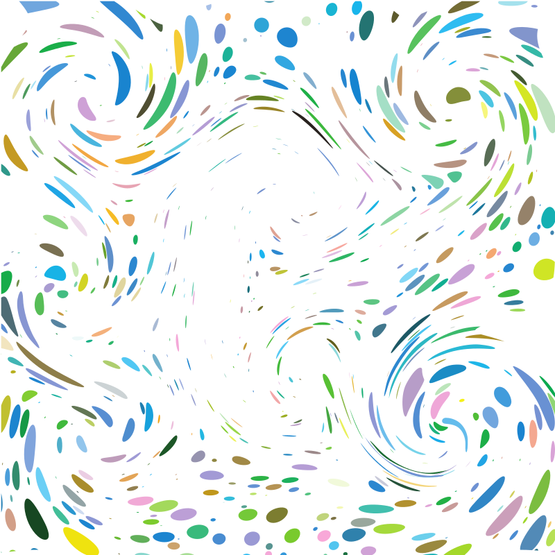 Colourful dots swirl effect