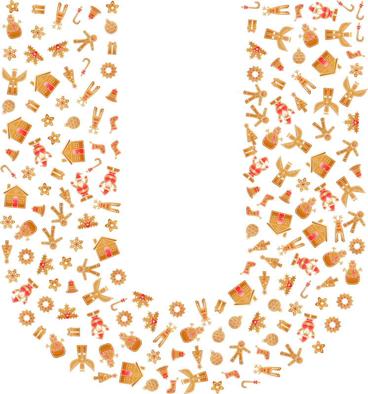 Gingerbread Alphabet Font U