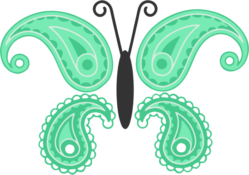 Decorative Butterfly By Linnaea Mallette Isolated Vectorized