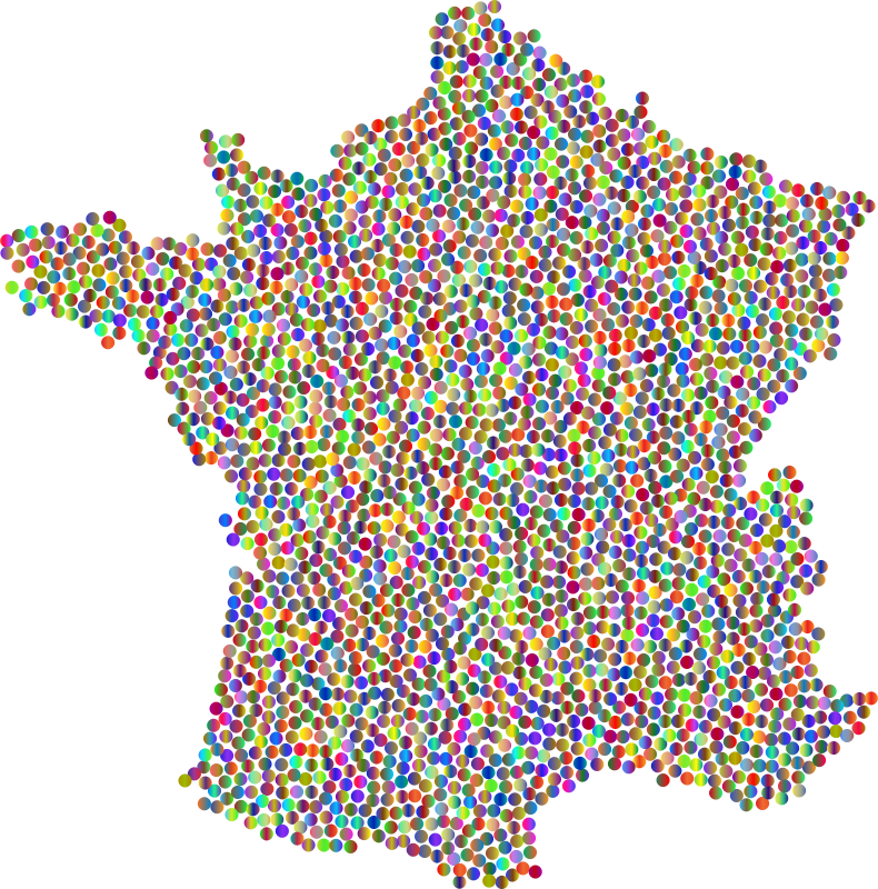 France Dots Polyprismatic - Openclipart